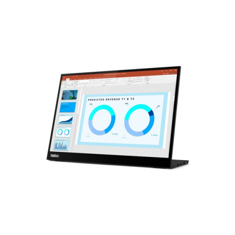 Lenovo ThinkVision M14d - LED monitor - 14" - portable - 2240 x 1400 @ 60 Hz - IPS - 375 cd / m² - 1500:1 - 6 ms - 2xUSB-C - raven black - 1