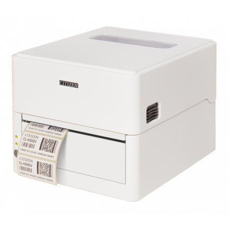 Citizen CL-H300SV - Label printer - direct thermal - Roll (12.7 cm) - 203 dpi - up to 200 mm / sec - USB 2.0 - pure white - 2