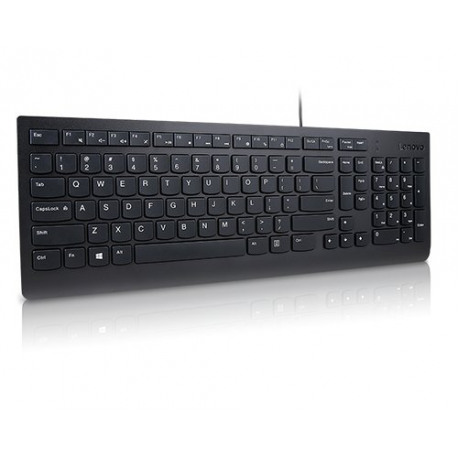 Lenovo Essential - Keyboard - USB - Nordic - black - for IdeaPad S340-14; ThinkCentre M90a Pro Gen 3; M90q Gen 2; M90t Gen 3; ThinkPad T14s Gen 3 - 1