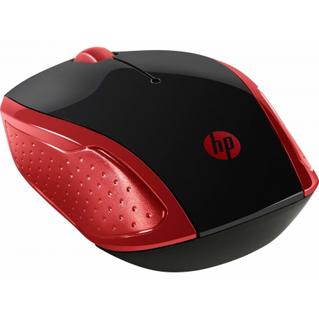 HP 200 - Mouse - right and left-handed - optical - wireless - 2.4 GHz - USB wireless receiver - red - for OMEN by HP Laptop 16; Victus by HP Laptop 16; Chromebook 14; Pavilion TP01 - 2