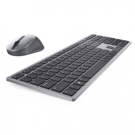 Dell Premier Multi-Device KM7321W - Keyboard and mouse set - wireless - 2.4 GHz, Bluetooth 5.0 - QWERTY - Spanish - titan grey - 4