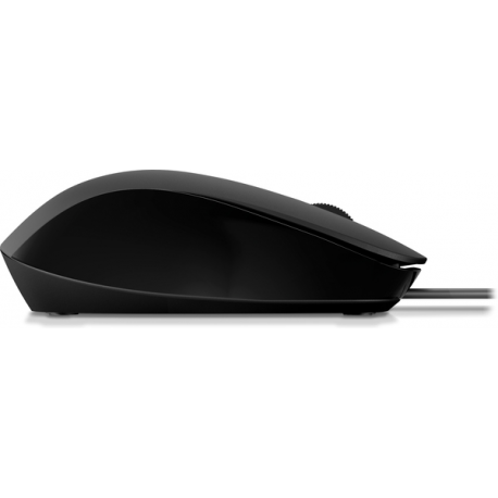 HP 150 - Mouse - right and left-handed - optical - wired - USB - black - for OMEN by HP Laptop 16; Victus by HP Laptop 16; Laptop 15, 17; Pavilion Plus Laptop 14 - 3