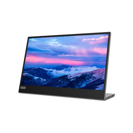 Lenovo L152 - LED monitor - 15.6" - portable - 1920 x 1080 Full HD (1080p) - IPS - 250 cd / m² - 1000:1 - 6 ms - 2xUSB-C - raven black - 0