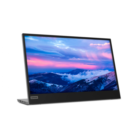 Lenovo L152 - LED monitor - 15.6" - portable - 1920 x 1080 Full HD (1080p) - IPS - 250 cd / m² - 1000:1 - 6 ms - 2xUSB-C - raven black - 9