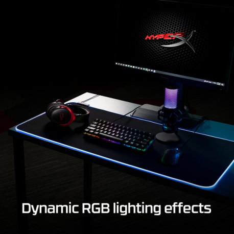 HyperX Pulsefire Mat Gaming - Illuminated mouse pad - with RGB lighting - extra large - black - for Victus by HP Laptop 16; Laptop 15, 15s, 17; Pavilion Plus Laptop 14 - 8
