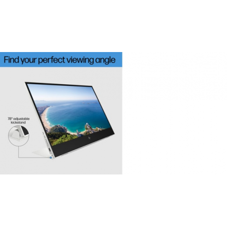 HP E14 G4 - LED monitor - 14" - portable - 1920 x 1080 Full HD (1080p) @ 60 Hz - IPS - 400 cd / m² - 800:1 - 5 ms - 2xUSB-C - sliver stand - for HP EliteBook 745 G5, 830 G5, 830 G6, 840 G5, 840 G6 - 13