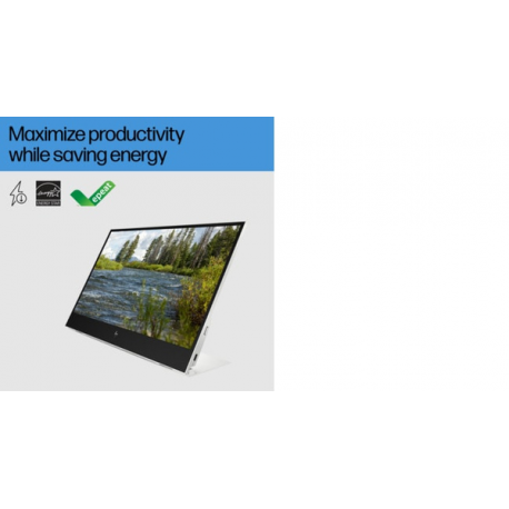 HP E14 G4 - LED monitor - 14" - portable - 1920 x 1080 Full HD (1080p) @ 60 Hz - IPS - 400 cd / m² - 800:1 - 5 ms - 2xUSB-C - sliver stand - for HP EliteBook 745 G5, 830 G5, 830 G6, 840 G5, 840 G6 - 16