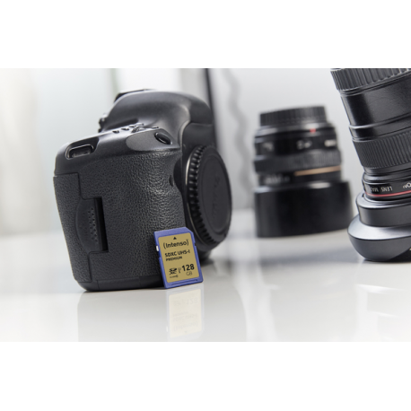 Intenso Premium - Flash memory card - 128 GB - UHS Class 1  /  Class10 - SDXC UHS-I - 2