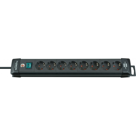 brennenstuhl Premium-Line - Power strip - output connectors: 8 - 3 m - black - 2