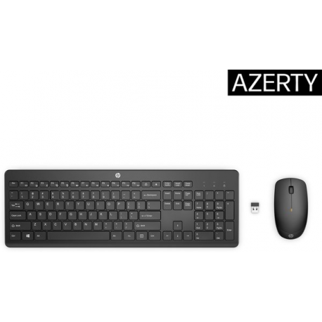 HP 230 - Keyboard and mouse set - wireless - 2.4 GHz - Estonian - white - 3