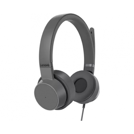Lenovo Go - Headset - on-ear - wired - active noise cancelling - USB-C - storm grey - Certified for Microsoft Teams - for IdeaPad S340-14; ThinkCentre M80s Gen 3; M90a Gen 3; M90a Pro Gen 3; M90t Gen 3; V15 IML - 2