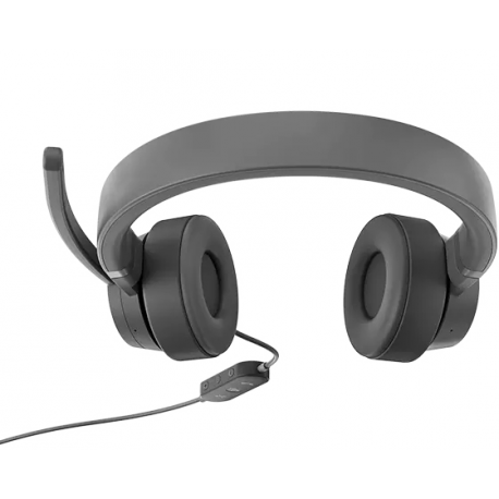 Lenovo Go - Headset - on-ear - wired - active noise cancelling - USB-C - storm grey - Certified for Microsoft Teams - for IdeaPad S340-14; ThinkCentre M80s Gen 3; M90a Gen 3; M90a Pro Gen 3; M90t Gen 3; V15 IML - 5