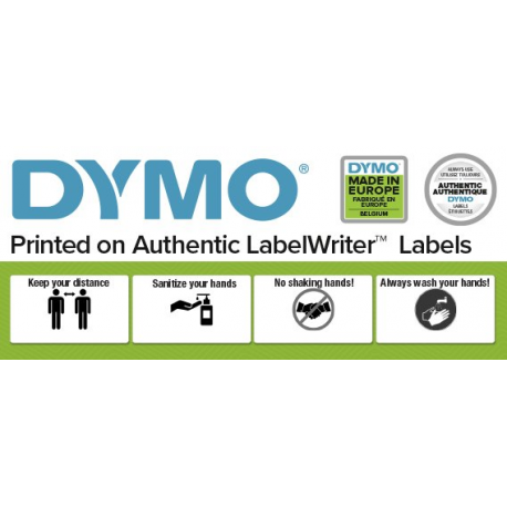 DYMO LabelWriter Medium - Black on white - 57 x 32 mm 6000 label(s) (6 roll(s) x 1000) multi-purpose labels - for DYMO LabelWriter 310, 315, 320, 330, 400, 450, 4XL, SE450, Wireless - 3