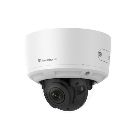 LevelOne FCS-3098 - Network surveillance camera - dome - outdoor, indoor - vandal  /  weatherproof - colour (Day&Night) - 8 MP - 3840 x 2160 - motorized - audio - LAN 10 / 100 - AVI, H.264, H.265 - DC 12 V  /  PoE - 0