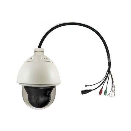 LevelOne FCS-4042 - Network surveillance camera - PTZ - outdoor - vandal  /  weatherproof - colour (Day&Night) - 2 MP - 1920 x 1080 - auto iris - motorized - audio - LAN 10 / 100 - MJPEG, H.264, RAW - AC 24 V  /  PoE Plus - 2