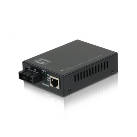 LevelOne FVT-2001 - Fibre media converter - 100Mb LAN - 10Base-T, 100Base-FX, 100Base-TX - RJ-45  /  SC multi-mode - up to 2 km - 1310 nm - 0