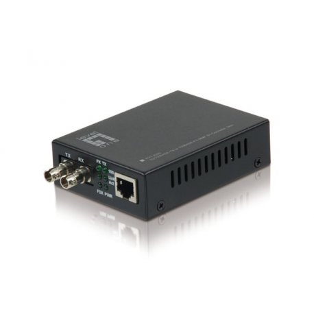 LevelOne FVT-2002 - Fibre media converter - 100Mb LAN - 10Base-T, 100Base-FX, 100Base-TX - RJ-45  /  ST multi-mode - up to 2 km - 1310 nm - 0