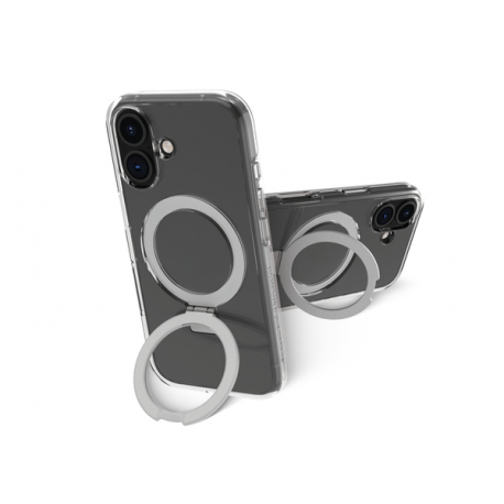 dbramante1928 Iceland Ultra - Back cover for mobile phone - kickstand - MagSafe compatibility - D3O, plastic - clear - for Apple iPhone 16 - 3