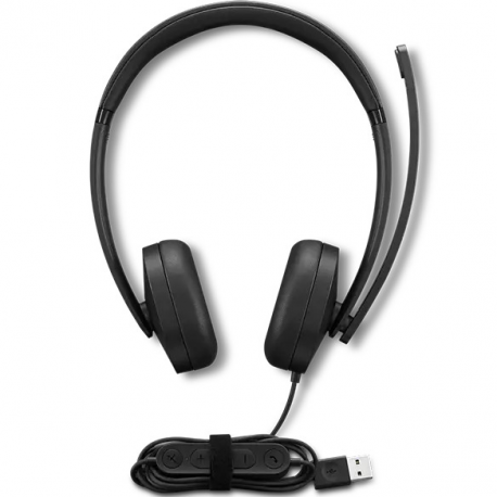 Lenovo Gen 2 - Headset - on-ear - wired - USB-A - black - 6