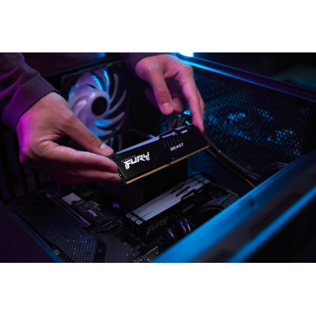 Kingston FURY Beast RGB - DDR5 - kit - 32 GB: 2 x 16 GB - DIMM 288-pin - 3000 MHz  /  PC5-48000 - CL36 - 1.35 V - unbuffered - on-die ECC - black - 14