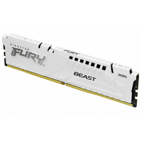 Kingston FURY Beast - DDR5 - module - 16 GB - DIMM 288-pin - 3000 MHz  /  PC5-48000 - CL36 - 1.35 V - unbuffered - on-die ECC - white - 0