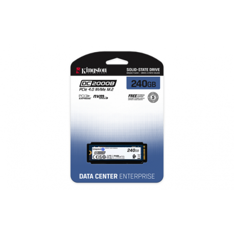 Kingston Data Center DC2000B - SSD - Enterprise - 240 GB - internal - M.2 2280 - PCIe 4.0 x4 (NVMe) - 1