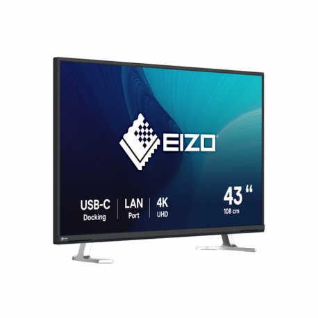 EIZO FlexScan EV4340X-BK - LED monitor - 42.5" - 3840 x 2160 4K @ 61 Hz - IPS - 350 cd / m² - 1000:1 - 5 ms - 2xHDMI, DisplayPort, USB-C - speakers - black - 3