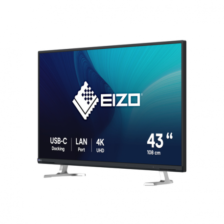 EIZO FlexScan EV4340X-BK - LED monitor - 42.5" - 3840 x 2160 4K @ 61 Hz - IPS - 350 cd / m² - 1000:1 - 5 ms - 2xHDMI, DisplayPort, USB-C - speakers - black - 6