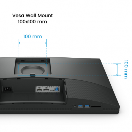 BenQ SW242Q - LED monitor - 24.1" - 2560 x 1600 2K @ 60 Hz - IPS - 400 cd/m² - 1000:1 - 5 ms - HDMI, DisplayPort, USB-C - 7