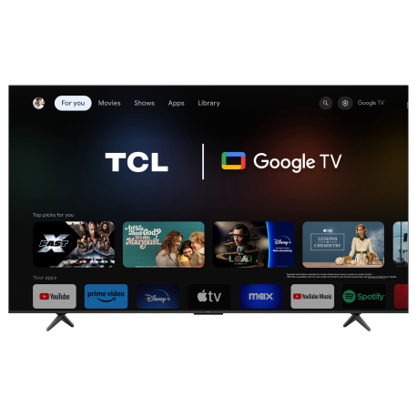 TV Set|TCL|43"|4K/Smart|QLED|3840x2160|Wireless LAN|Bluetooth|Google TV|Black|43C655