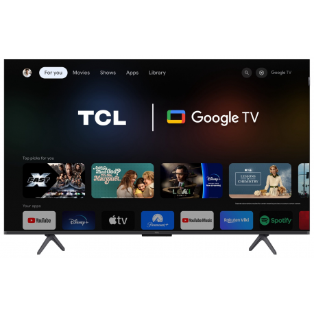TV Set|TCL|50"|4K/Smart|QLED|3840x2160|Wireless LAN|Bluetooth|Google TV|Black|50C655