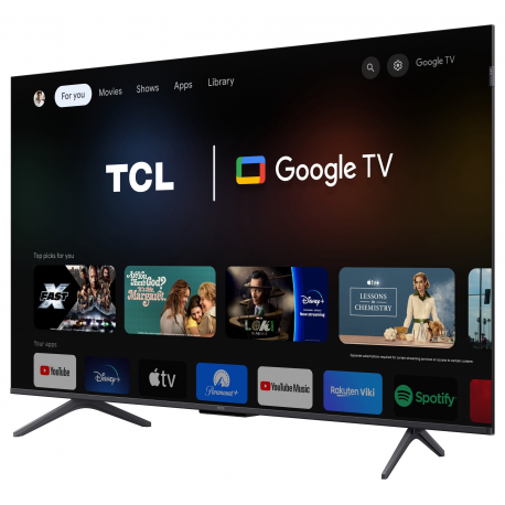 TV Set|TCL|50"|4K/Smart|QLED|3840x2160|Wireless LAN|Bluetooth|Google TV|Black|50C655