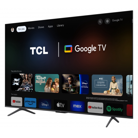 TV Set|TCL|55"|4K/Smart|QLED|3840x2160|Wireless LAN|Bluetooth|Google TV|Black|55C655