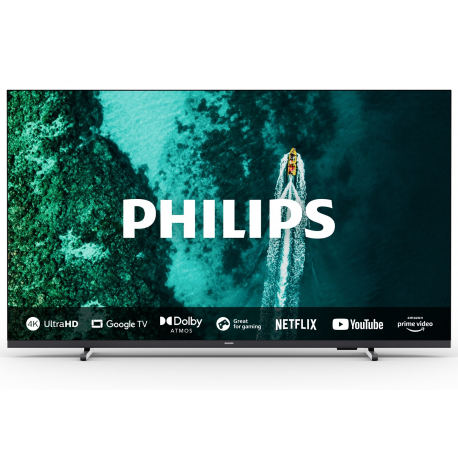 Philips 55PUS7409 - 55" Diagonal Class LED-backlit LCD TV - Smart TV - Google TV - 4K UHD (2160p) 3840 x 2160 - HDR - matte black - 0