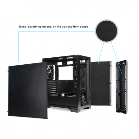 Chieftec Apex Q - Tower - extended ATX - no power supply (ATX) - black - USB / Audio - 20