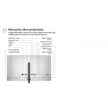 HP 727pm - Series 7 Pro - LED monitor - 27" - 3840 x 2160 4K @ 60 Hz - IPS Black - 400 cd/m² - 2000:1 - DisplayHDR 400 - 5 ms - Thunderbolt 4, HDMI, DisplayPort - speakers - black, silver - 3