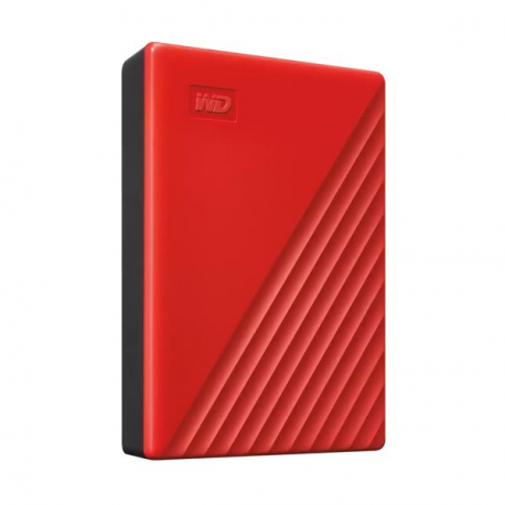 WD My Passport WDBR9S0060BRD - Hard drive - encrypted - 6 TB - external (portable) - USB 3.2 Gen 1 - 256-bit AES - red - 3