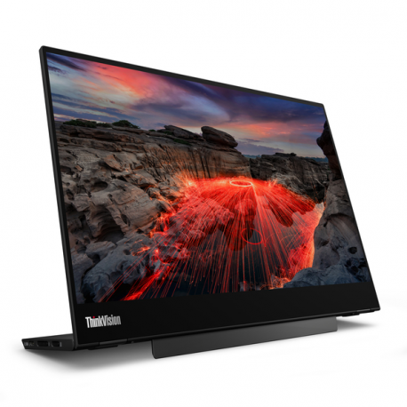 Lenovo ThinkVision M14t Gen 2 - LED monitor - 14" - portable - touchscreen - 2240 x 1400 - IPS - 300 cd / m² - 1500:1 - 6 ms - 2xUSB-C - raven black - 4