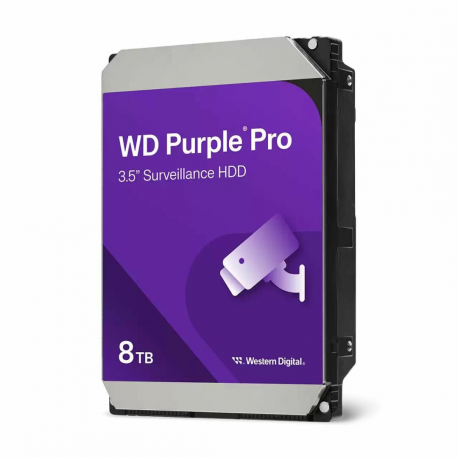 WD Purple Pro WD8002PURP - Hard drive - 8 TB - surveillance, smart video - internal - 3.5" - SATA 6Gb / s - 7200 rpm - buffer: 256 MB - 2
