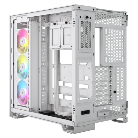 CORSAIR iCUE 6500X RGB - Mid tower - ATX - windowed side panel (tempered glass) - no power supply (ATX) - white - USB / Audio - 5