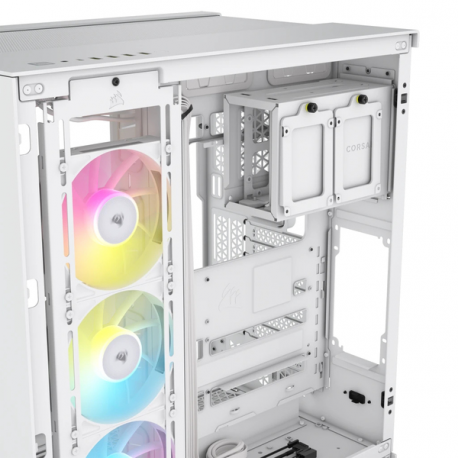 CORSAIR iCUE 6500X RGB - Mid tower - ATX - windowed side panel (tempered glass) - no power supply (ATX) - white - USB / Audio - 7