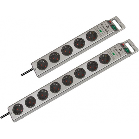 brennenstuhl Super-Solid Line - Surge protector - output connectors: 8 - silver - 0
