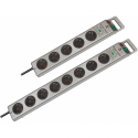 brennenstuhl Super-Solid Line - Surge protector - output connectors: 8 - silver
