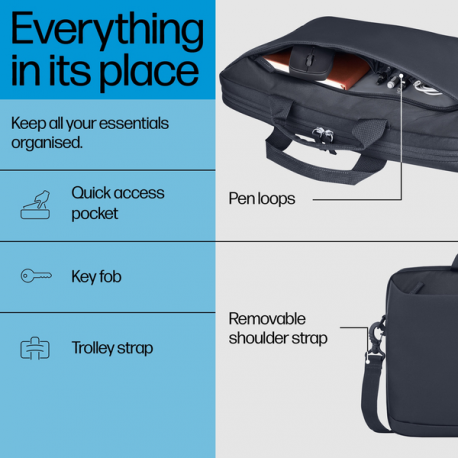 HP Everyday - Notebook carrying case - 16.1" - odyssey grey - 5