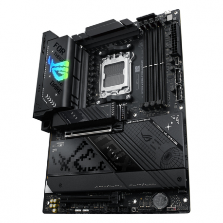 ASUS ROG STRIX X870-F GAMING WIFI - Motherboard - ATX - Socket AM5 - AMD X870 Chipset - USB4, USB 3.2 Gen 2, USB-C 3.2 Gen2, USB 3.2 Gen 1, USB-C 3.2 Gen 2x2 - Wi-Fi 7, 2.5 Gigabit LAN, Bluetooth - onboard graphics (CPU required) - HD Audio (8-channel) - 8