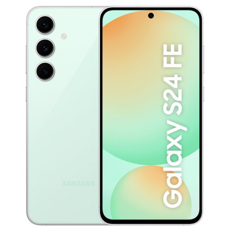 Samsung Galaxy S24 FE - 5G smartphone - dual-SIM - RAM 8 GB  /  Internal Memory 128 GB - OLED display - 6.7" - 2340 x 1080 pixels (120 Hz) - 3x rear cameras 50 MP, 12 MP, 8 MP - front camera 10 MP - mint - 0