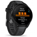 Garmin Forerunner 165 - Black - sport watch with band - silicone - slate grey - wrist size: 126-203 mm - display 1.2" - 4 GB - Bluetooth, ANT+ - 39 g