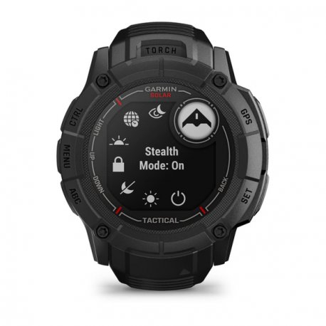 Garmin Instinct 2X Solar - Tactical Edition - 50 mm - fiber-reinforced polymer - Yes smart watch with band - wrist size: 145-228 mm - monochrome - 64 MB - Bluetooth, ANT+ - 67 g - black - 5