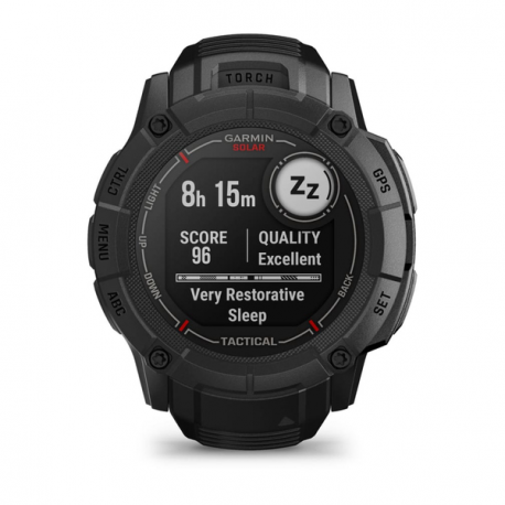 Garmin Instinct 2X Solar - Tactical Edition - 50 mm - fiber-reinforced polymer - Yes smart watch with band - wrist size: 145-228 mm - monochrome - 64 MB - Bluetooth, ANT+ - 67 g - black - 8