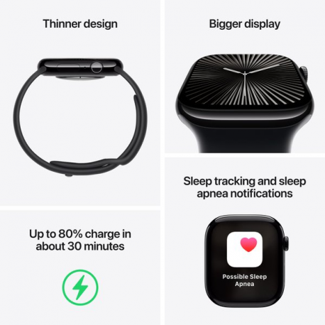 Apple Watch Series 10 (GPS + Cellular) - 42 mm - natural titanium - smart watch with milanese loop - stainless steel mesh - natural - wrist size: 130-180 mm - 64 GB - LTE, Wi-Fi 4, UWB, Bluetooth - 4G - 34.4 g - 2